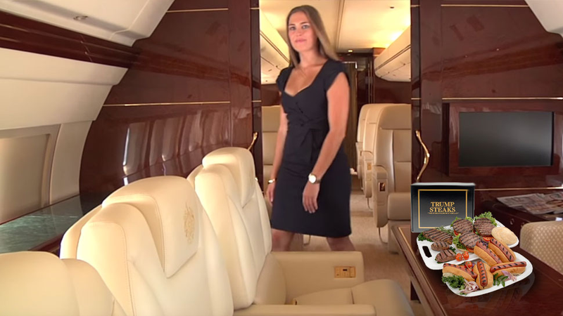 Illustration for article titled Go Inside Donald Trump's Classy Private Jet Crammed Full Of Classy Class